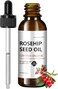 Rosehip Seed Oil for Face and Skin, 100% Cold Pressed Rosehip Oil, Moisturizer Organic Rosehip Oil For Anti-Aging, Reduce Fine Lines Wrinkles, Softer Skin, Rosehip Seed Oil for Women Massage Body Hair