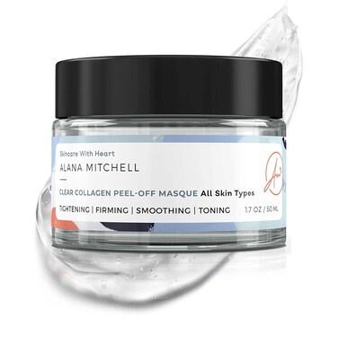 Alana Mitchell Anti Aging Collagen Facial Mask, Peel Off Face Mask to Reduce Wrinkles &amp; Fine Lines, Hydrating Face Masks, Tightening &amp; Firming Skin Care, Collagen Face Mask for All Skin Types, 1.7oz