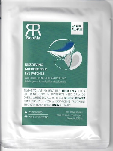 Dissolving Microdart Eye Patches with Hyaluronic Acid &amp; Peptides - Target Fine Lines &amp; Wrinkles, Hydrate &amp; Rejuvenate Skin, 1 Pair