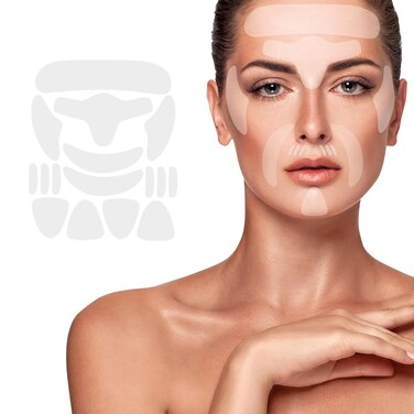Face Wrinkle Patches - 208 Pcs Face Patches for Wrinkles Overnight to Reduce Forehead Wrinkles, Smile Lines, Fine Lines &amp; Chin Wrinkles, Anti Wrinkle Facial Patches for Women