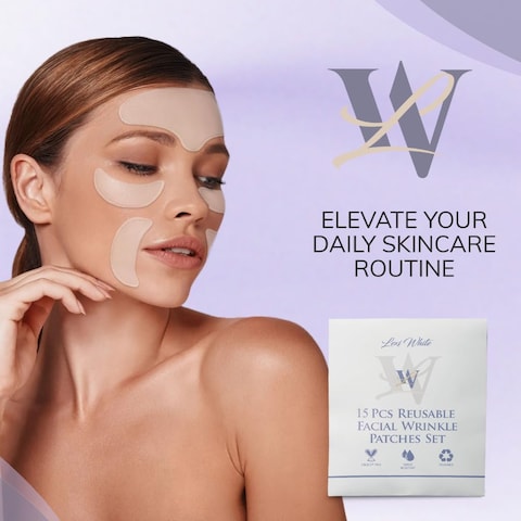 Reusable Facial Wrinkle Patches Set 15Pcs, Anti Wrinkle Patches, Face Tape for Wrinkles Overnight, Silicone Face Patches, Silicone Wrinkle Patches for Face Overnight, Silicone Patches for Wrinkles