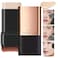 2 In 1- Luxury Anti-Wrinkle Foundation Stick, Korea Flawless Eraser Foundation Stick With Brush, Double Head Foundation Make-Up Stick, Multi-use Foundation Stick Makeup (Brilliant White-01)