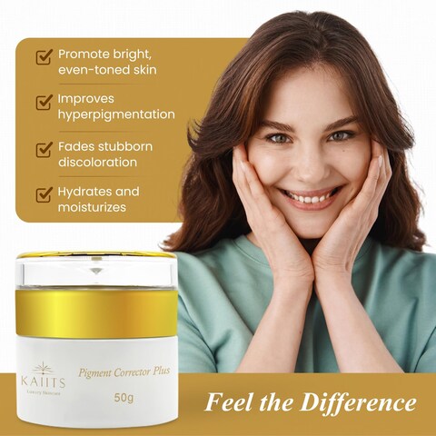 Pigment Corrector Plus. Radiance Boosting Hyperpigmentation Face Cream with Vitamin E, Hyaluronic Acid &amp; Alpha Arbutin &ndash; Eraser for Discolored, and Hyperpigmented Skin  1.7oz