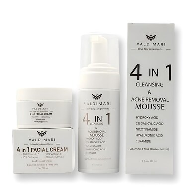 Facial Cleanser &amp; Cream 4-in-1