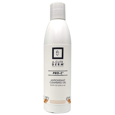 A-Cute Derm Pro-C Antioxidant Cleansing Gel Refreshing Hydrating Green Tea Extract and Vitamin C Helps in Calming Skin All Skin Types (8oz)