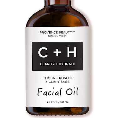 Clarify + Hydrate Facial Oil - Cold Pressed Jojoba + Rosehip + Clary Sage Oils - Anti-Wrinkle Solution - 2 OZ