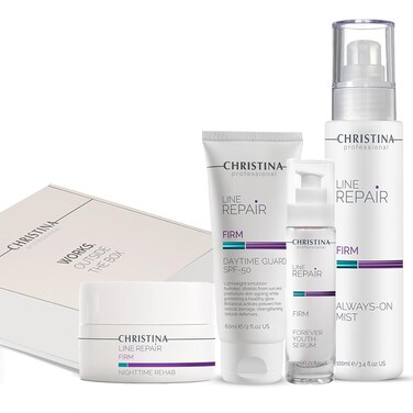 Christina Christmas Gift Box #2 Line Repair Firm   Cleanser Serum SPF50 Cream Night Cream