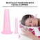 Facial Cupping Set Kit for Face and Eye Massage Therapy Face Cupping Set Anti Aging for Anti-Aging Silicone Cups with Exfoliating Brush Simple and Effective Tool for Facial Cups Small Medium