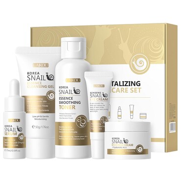 Hydrated Skin Care Mini Set ,Travel Essentials Cleanser, Makeup Remover, Serum，Moisturiser &amp; Eye Cream ,Vegan &amp; Anti-Aging-Free Facial Mini Kit(5 Piece)