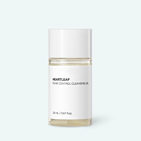 Heartleaf Pore Control Cleansing Oil Mini Korean Facial Cleanser, Daily Makeup Blackheads Removal, Travel Essentials, Gift, Korean Skin Care, (20ml / 0.67 fl.oz.)