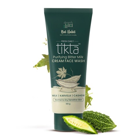 Bitter Milk Cream Face Wash For All Skin Types, Paraben &amp; Sulfate Free Face Cleanser For Men &amp; Women, 100g