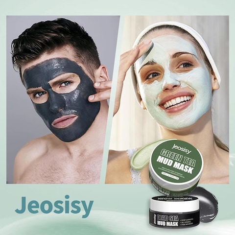 Face Clay Mask-Facial Dead Sea Mud Mask,Green Tea Mud Mask,Purifying Pore,Remove Blackheads,Control Oil,Anti Aging,Travel Size Mother&#39;s Day Gift Sets for Women and Men-2.8Oz*2