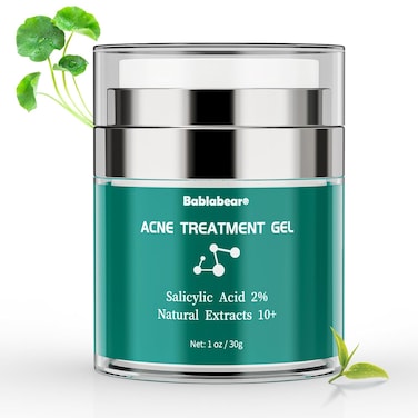 Salicylic Acid Acne Treatment Cream, Spot Cream for Acne, Pimples, Face Blemishes, Blackheads, and Oil Control, Anti-Acne Removal Cream for Teenagers, Men&amp;Women, Suitable for Face, Back&amp;Butt, 30g