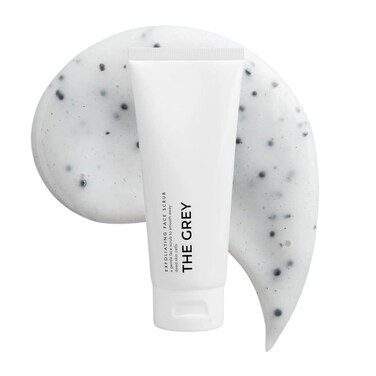 The Grey Exfoliating Face Scrub for Men   Facial Exfoliator for Deep Pore Cleansing, Detoxifies &amp; Removes Dead Skin Cells, Blackheads, Ingrown Hairs Prevent Blemishes &amp; Remove Oils Vitamin A, E 3.4oz