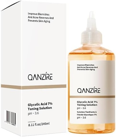 Glycolic Acid 7% Exfoliating Toner, Exfoliating Facial Toner, Smooth Skin, Even Tone, Hydrating Formula, Pore Minimizer，Glycolic Acid Toning Solution.