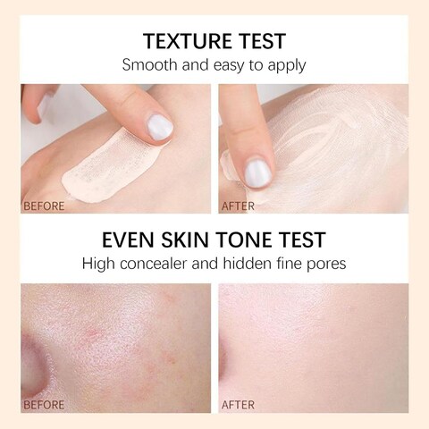KWOLYKIM Lightweight Makeup BB Cream, Face Tinted Moisturizer Makeup Hydrating BB Cream Foundation Color Correcting Cream, Even Skin Tone Beauty Makeup for All Skin Types(Light)