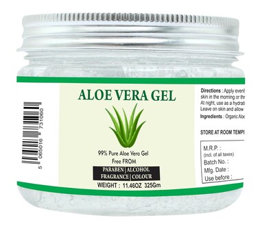 Aloe Vera Gel   100% Pure Natural Aloe Gel   For Moisturizing Face Skin &amp; Hair Care,Durable Moisturizing Hydrating Soothing   Non-Sticky (11.46 oz)