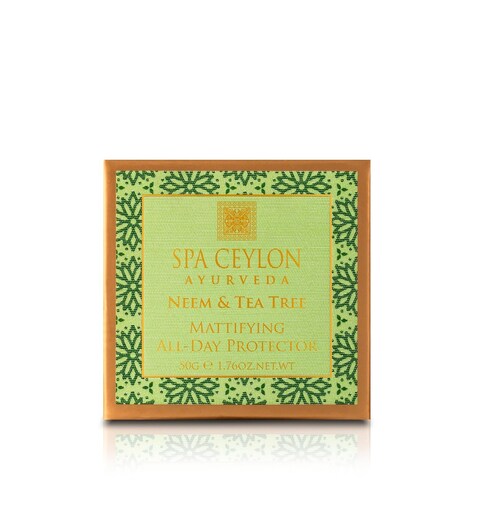 SPA CEYLON Neem &amp; Tea Tree Mattifying All-Day Protector   Instant Absorbent, Oil-Free Formula   UV Protection   Vegan &amp; 100% Vegetarian   Best for oily &amp; problem skin types