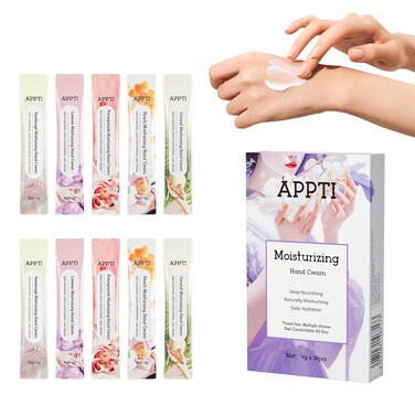 Moisturizing Hand Cream, Relieves and Repairs Hand Lotion, Travel Size Hand Cream, Variety Fragrance, Pack of 10