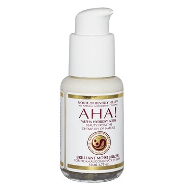 AHA Brilliant Moisturizer for Normal or Combo Skin with Alpha Hydroxy Acids 100% Vegan and Organic Natural Ingredients USA Made Skin Rejuvenating
