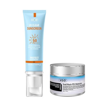 VGO Clear Face Sunscreen SPF 50, 1.7oz + VGO Snail Mucin 92% Moisturizer, 1.76oz