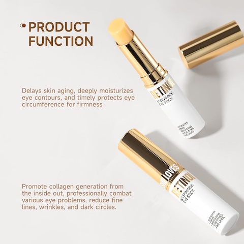 Retinol Eye Stick, Eye Cream Balm Body Moisturizing Lip Blam Stick Neck Cream Portable Eye Skin Stick Anti-Wrinkle Removing Dark Circles Fine Line Moisturizing for Women Man Daily Eye Skin Care