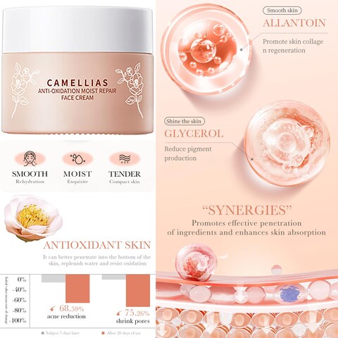 BIOAQUA Camellias Anti-Oxidation Moist Repair Face Cream Moisturizing Facial Skin Care 50g / 1.7fl.oz