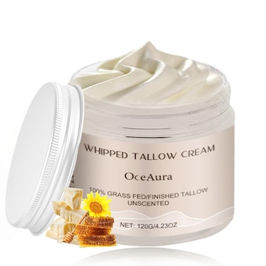 Grass Fed Beef Tallow - Tallow and Honey Balm - Moisturizing Beef Tallow for Skin - Tallow Face Moisturizer - Firming Body Butter for Women - Beef Tallow for Face - Beef Tallow Moisturizer