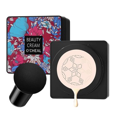 GL-Turelifes Mushroom Head Air Cushion CC Cream Foundation Water Feeling Flawless BB Cream Moisturizing Oil Control,lightweight &amp; Smoothing Natural Face Concealer (F-01 Ivory, 0.53 Oz)