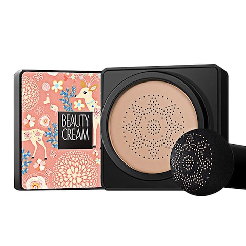 GL-Turelifes Mushroom Head Air Cushion Foundation CC Cream Water Feeling Flawless BB Cream Moisturizing Oil Control, Lightweight &amp; Smoothing Natural Concealer (BlanchedAlmond)