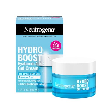 Neutrogena Hydro Boost Skincare Set, Hydro Boost Fragrance Free Gel Cream Face Moisturizer, 1.7 fl oz, &amp; Trial Size Hydro Boost Fragrance Free Hydrating Gel Facial Cleanser, 0.5 fl oz