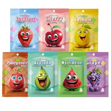 Face Mask Set Skin Care for Teenage Girls - Hydrating Face Masks Skincare - Fruit Facial Masks for Women Skin Care - Birthday Gifts for Teen Girls - 7PCS Smoothing Face Mask Pack to Moisturizing