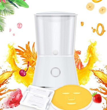 Face Mask Maker Mini Natural Mask Machine DIY Skin Food Sheet Mask Facial Treatment SPA Skin Care Product with Mask Molds &amp; 16 Collagen Pills