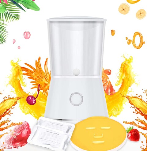 Face Mask Maker Mini Natural Mask Machine DIY Skin Food Sheet Mask Facial Treatment SPA Skin Care Product with Mask Molds &amp; 16 Collagen Pills