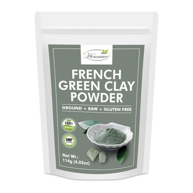 Organic French Green Clay Powder Powder   Natural Green Face Mask Powder   French Green Clay for DIY Beauty   No Preservatives  Chemical Free   100% Raw   114 Grams (4 OZ)