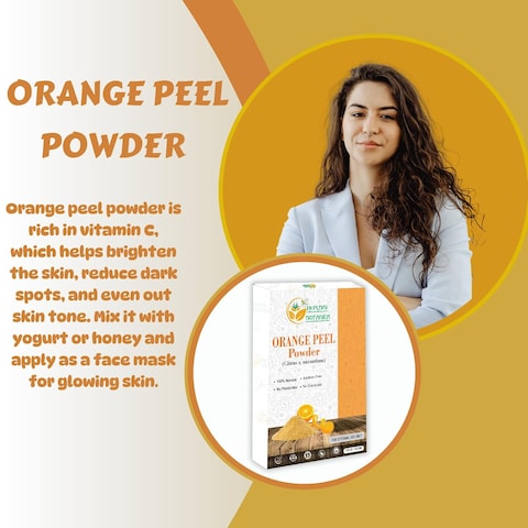 Herbs Botanica Orange Peel Powder 100% Pure &amp; Natural Orange Peel for Face Masks, Skin Care &amp; DIY Beauty Natural Citrus Powder for Skincare &amp; More 5.3 oz Pack