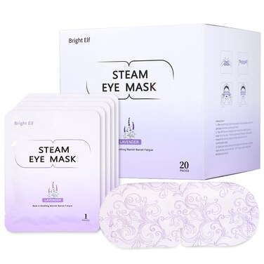 20 Packs Steam Eye Masks for Dry Eyes, SPA Warm Eye Mask, Relief Eye Fatigue Hot Sleep Eye Mask for Puffy Eyes Mask, Disposable Moist Heating Compress Pads for Sleeping, Stress Relief Gift (Lavender)