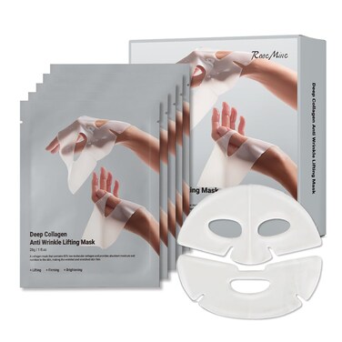 Collagen Face Mask 5 Packs - Deep Collagen Anti-Wrinkle Lifting Overnight Mask Facial Sheet Masks for Lifting, Firming, and Moisturizing
