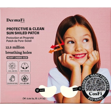 [DermaFi] Protective &amp; Clean Sun UV Shield Patch Breathable and Transparent Patch (0.0002 inches nano-thickness) 1pair* 5pack, Korean Beauty, Small size for Kids