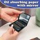 200 Sheets Oil Blotting Sheets for Face, Natural Bamboo Charcoal Facial Oil Absorbent Paper with Mirrors Case and Puff, Makeup Blotting Paper for Men &amp; Women (Bamboo)
