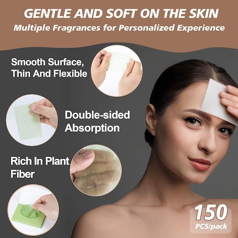 Oil Blotting Sheets for Face - MAQIHAN 5 Scents,750 Counts Oil Absorbing Sheets Blotting Paper for Oily Control Skin Paper,Must Have Face Oil Sheets Premium Bamboo Charcoal Blotter Paper for Women