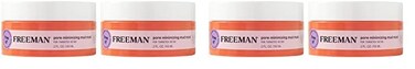 Freeman Pore Minimizing Clay Mud Facial Mask, Koalin Clay, Oil Controlling Face Mask, Reduces Impurities, Perfect For Breakout Prone Skin, Vegan &amp; Cruelty-Free, 2 fl.oz./ 60 ml Jar, 2 Count