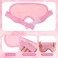 2 PCS Cooling Eye Mask Eye Ice Pack for Puffy Hot/Cold Bead Eye Patch Reusable Gel Compress Eyemask Silky Sleep Pads for Tired Dry Eyes Bags Dark Circles Post