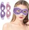 Jakuva 2PCS Cooling Eye Mask Sleeping Mask, Ice Eye Mask &amp; Cold Eye Packs &amp; Heat Cold Compress Pack Eye Spa Pad for Puffy Eyes,Puffiness,Headache,Stress Relief (Pink&amp;Purple)