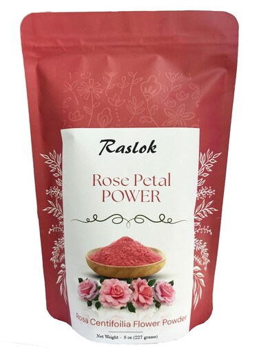 Raslok Rose Petal Powder   100% Natural and Pure Skin care   Face Packs &amp; Facial Mask (8 Oz)