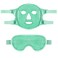 Geyoga Gel Ice Face Eye Mask Cooling Face Eye Masks for Reducing Puffiness, Dark Circles, Redness, Pain Relief, Migraine, Stress, Hot/Cold Pack Compress with Soft Plush Backing(Green)