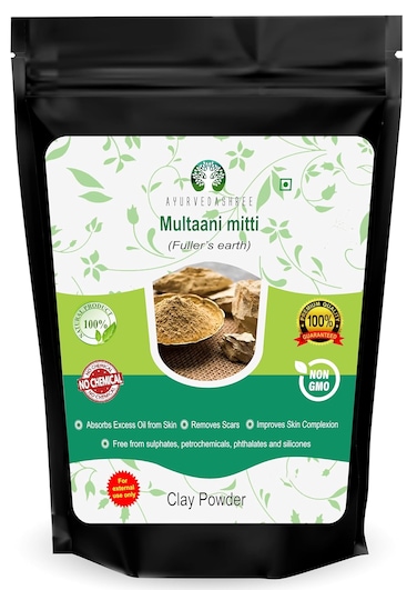 Pure Fuller's Earth Clay (Multani Mitti) Bentonite Clay 100 Gm   Fuller's Earth Powder   Multani Mud Mitti   Indian Healing Clay   No Added Fragrance   Natural Face Pack