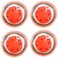 Reusable Gel Eye Ice Pack, Round Eye Cold Pads, Cooling Eye Masks for Eye Strain, Eye Swelling, Eye Redness, Puffy Eyes, Dark Circles, Smooth Fine Lines, and Eye Recover Surgery (Watermelon ＆ 4PCS)