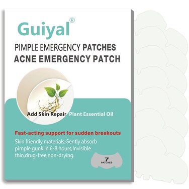Pimple Emergency Acne Patches with Plant Essential Oil, Pimple Patches for Nose, Hydrocolloid Acne Patches,Pimple Lnvisible Patches for Face,Large size(7 Pieces)
