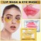 30PCS Lip Mask &amp; Under Eye Mask Pink Lip Masks 24k Gold Eye Mask Patches for Puffy Eyes Effectively Moisturizing Lip &amp; Eye Skin Reducing Fine Lines &amp; Dark Circle